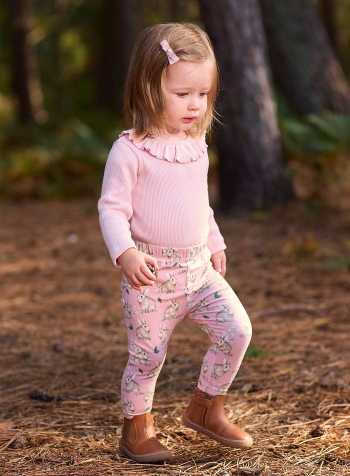 Confiture Leggings Baby Jersey Leggings in Pink Bunny