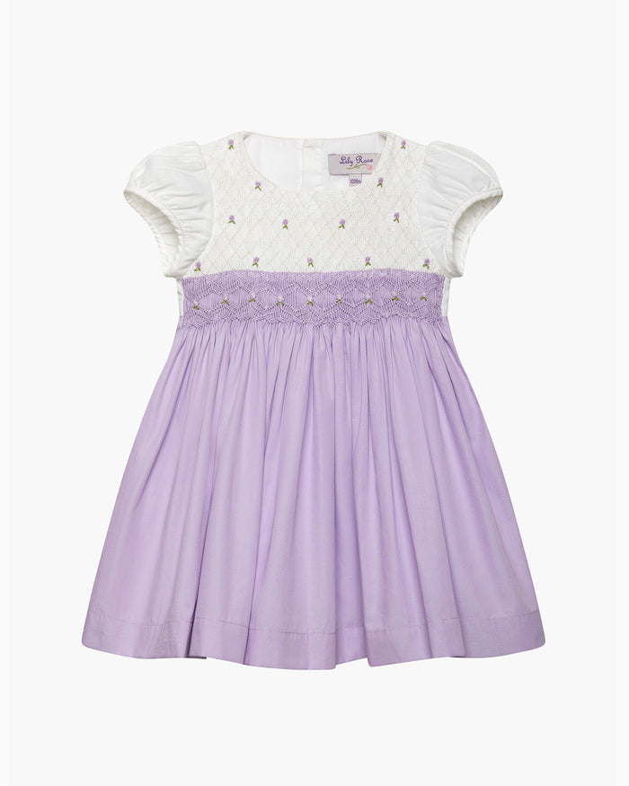Lily Rose Dress Baby Rose Hand Smocked Dress in Lilac