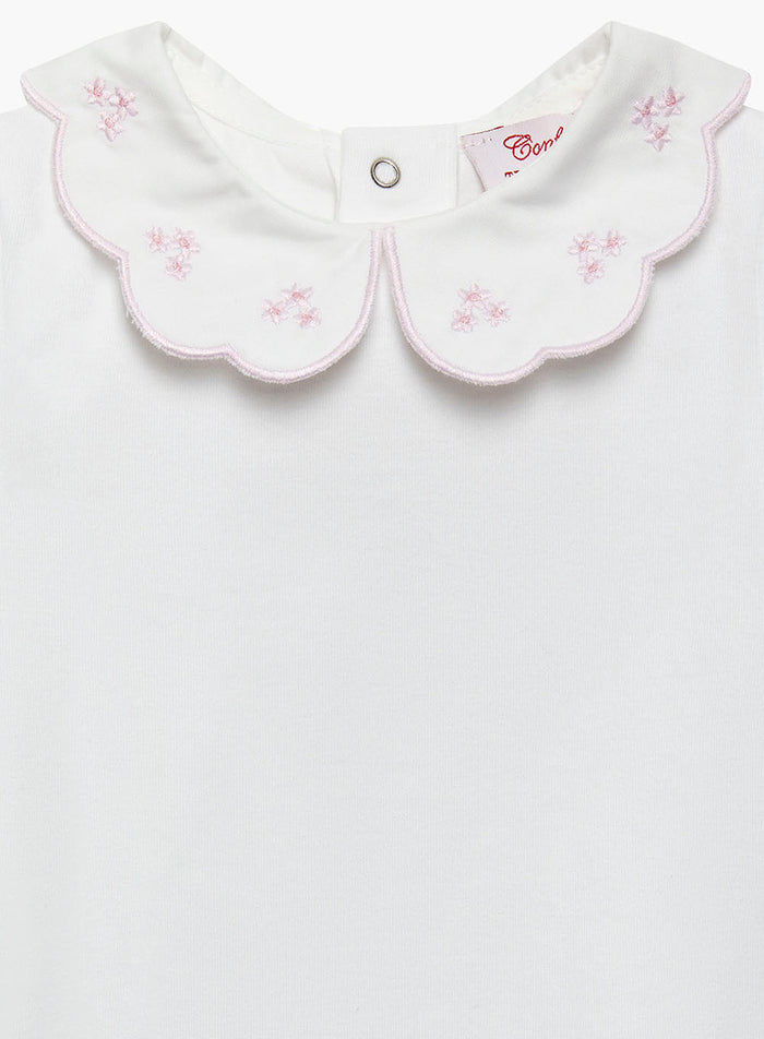 Confiture Body Baby Short-Sleeved Ava Embroidered Petal Body