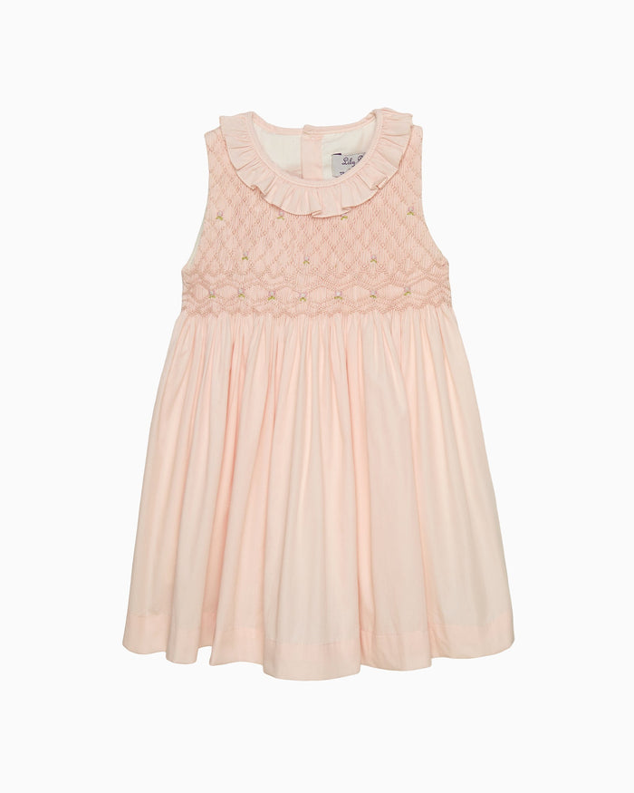 Lily Rose Dress Baby Sleeveless Willow Rose Hand Smocked Dress