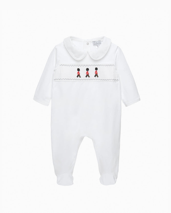 Lapinou All-in-One Baby Smocked All-in-One in Guardsman