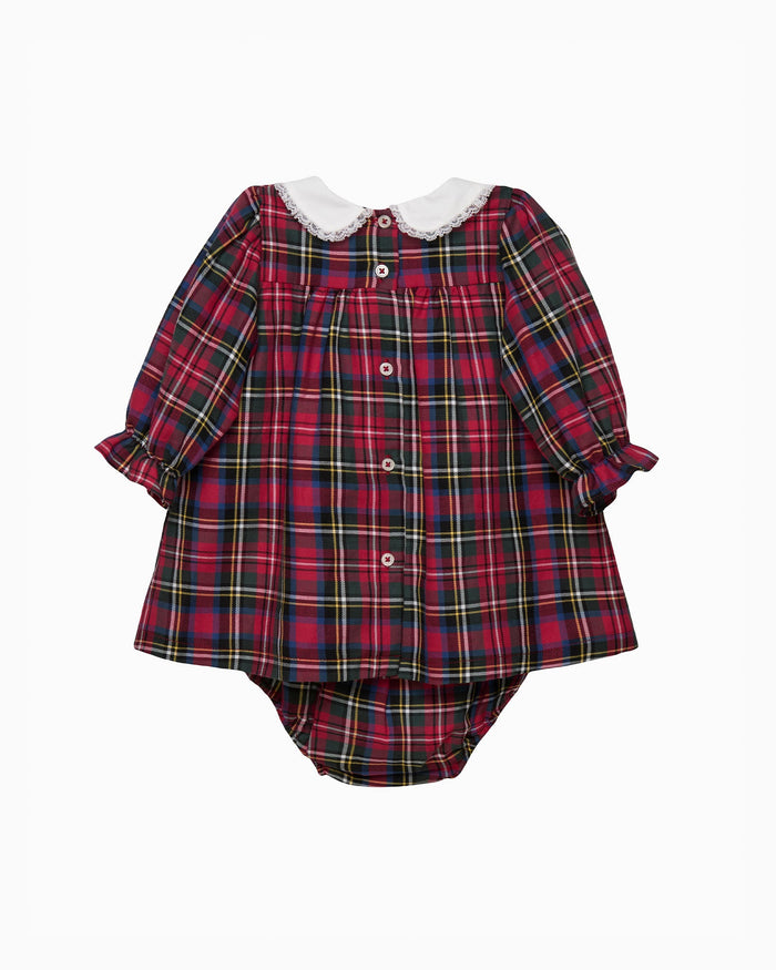 Lapinou Dress Baby Tartan Duck Dress
