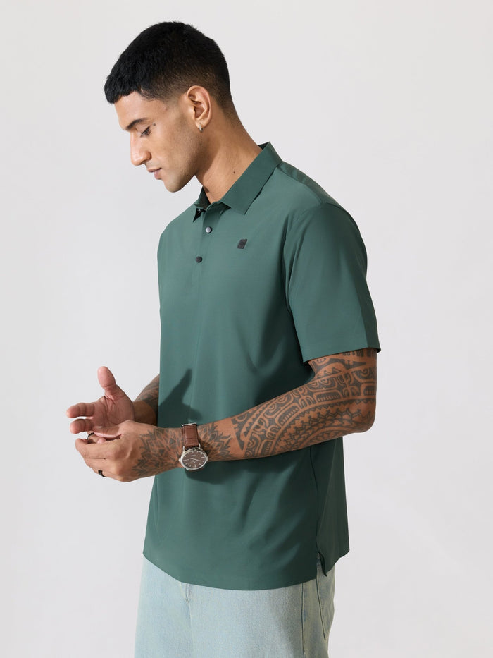 Men's Regular Fit Polo T-Shirt - dark green