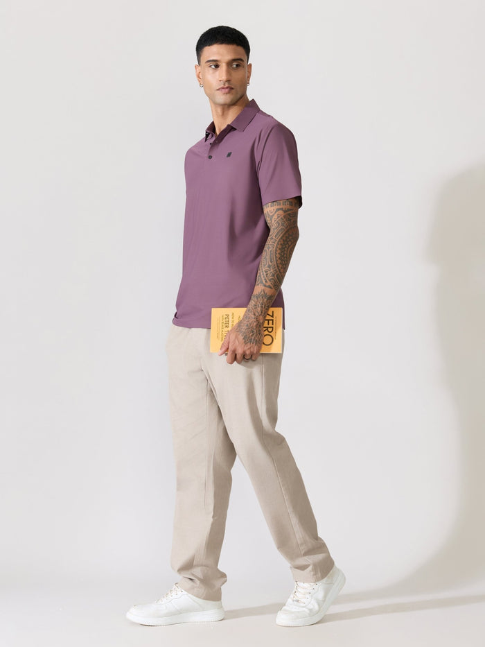 Men's Regular Fit Polo T-Shirt - grape