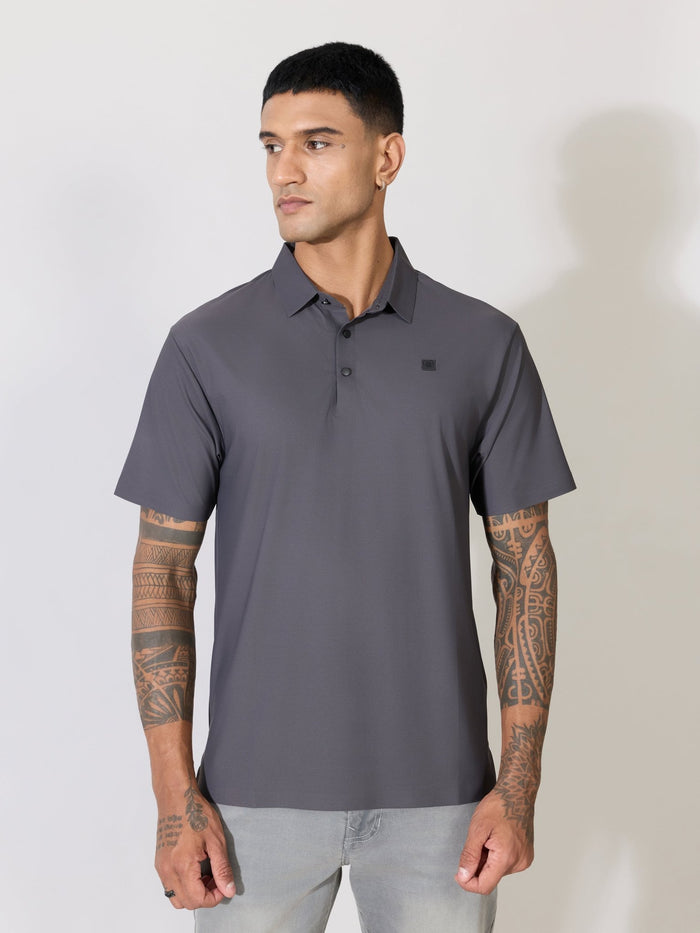 Men's Regular Fit Polo T-Shirt - grey