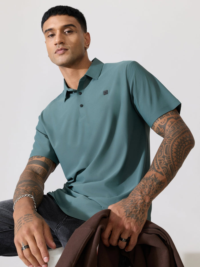 Men's Regular Fit Polo T-Shirt - hunter green
