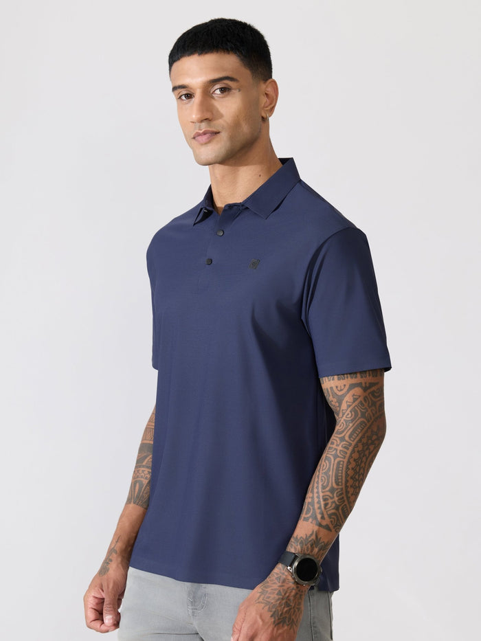 Men's Regular Fit Polo T-Shirt - navy blue