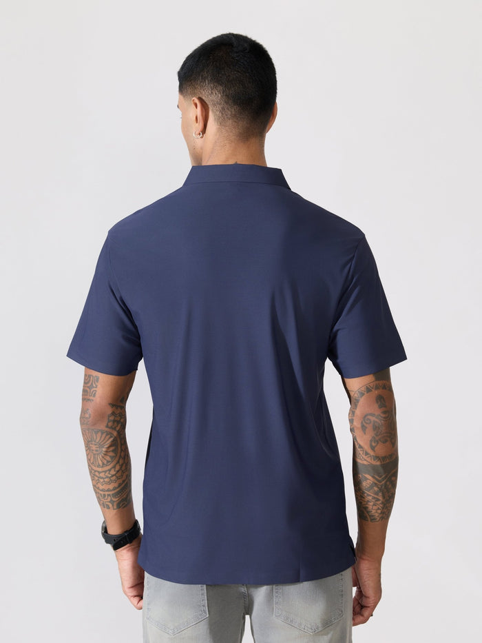 Men's Regular Fit Polo T-Shirt - navy blue
