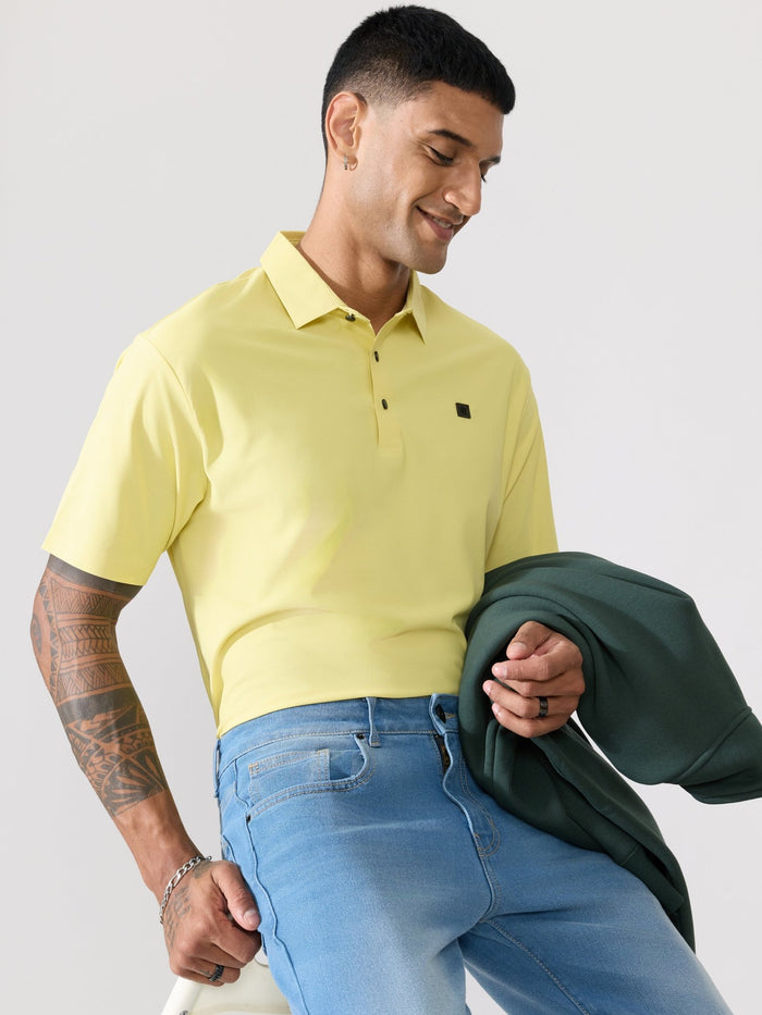 Men's Regular Fit Polo T-Shirt -yellow