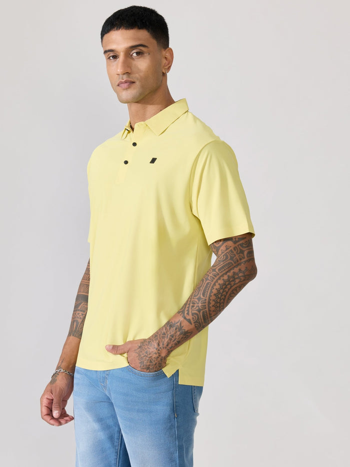 Men's Regular Fit Polo T-Shirt -yellow