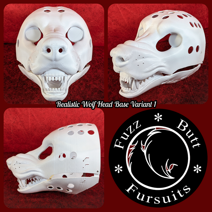 15. Realistic Wolf Variant 1 (9 head height. Plastic: White)