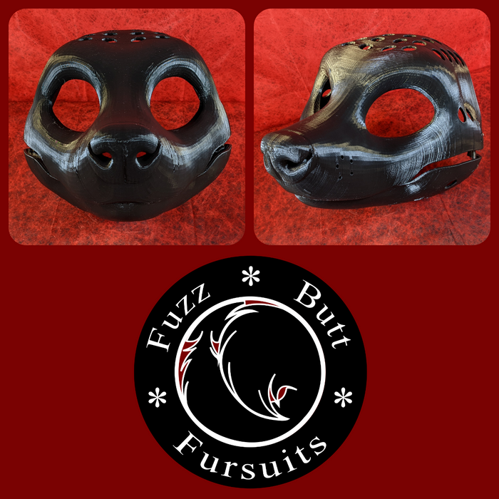 16. Gender Neutral Raccoon Variant 1 (9 head height. Plastic: Black)