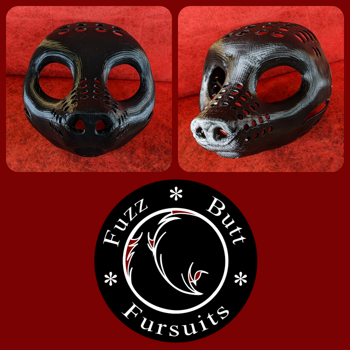 42. Gender Neutral European Badger (9 head height. Plastic: Black)