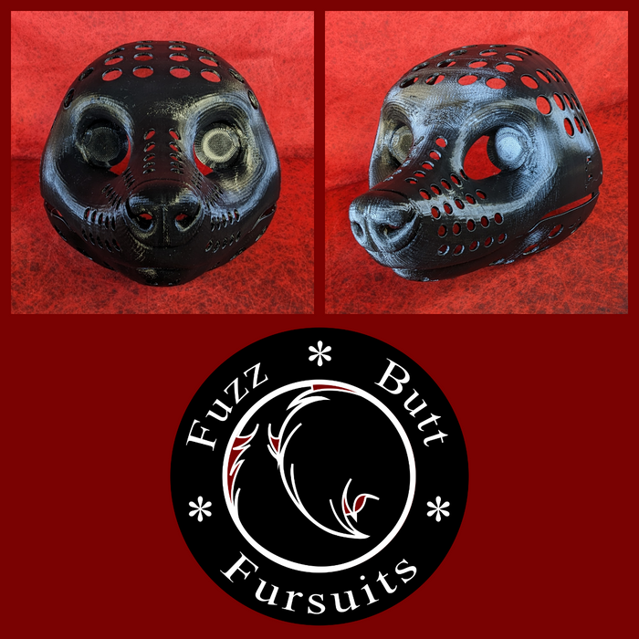 43. Realistic Raccoon (9.5 head height. Plastic: Black)