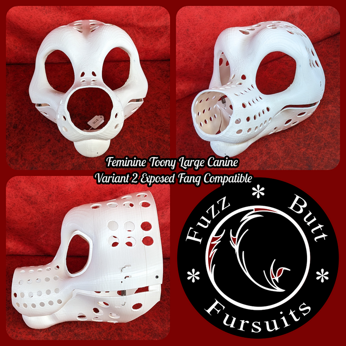 1 & 2. Feminine Toony Large Canine Variant 2 (9.5 head height. Plastic: White)