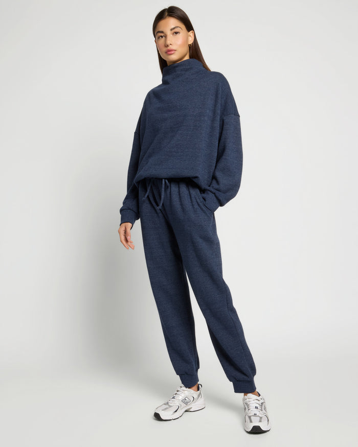 Ink Navy $|& Interval Bay Funnel Neck Sweatshirt - UGC On Fig