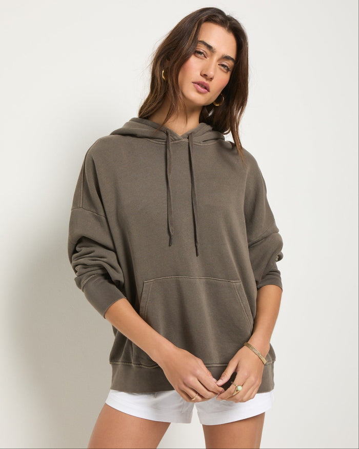 Truffle $|& SEAS Bayside Mineral Wash Hoodie - SOF Front