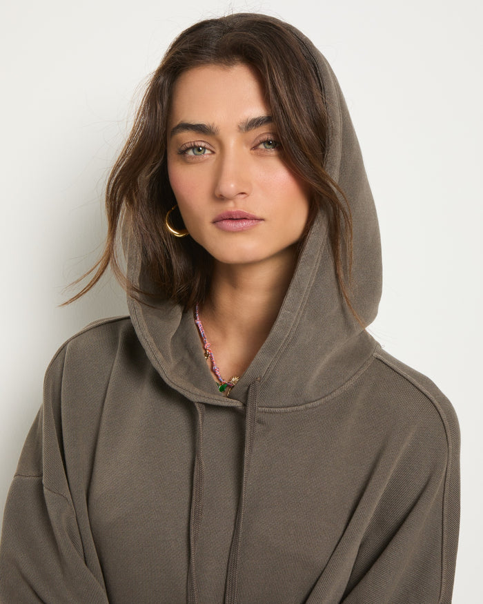 Truffle $|& SEAS Bayside Mineral Wash Hoodie - SOF Full Front