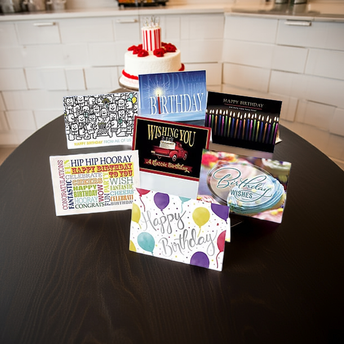 BDFRESH Birthday Card Bundle Set 50 Assorted Cards With Envelopes 7 7/8 x 5 5/8"