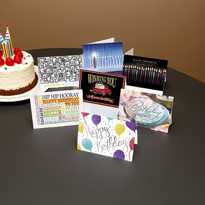 BDFRESH Birthday Card Bundle Set 50 Assorted Cards With Envelopes 7 7/8 x 5 5/8"