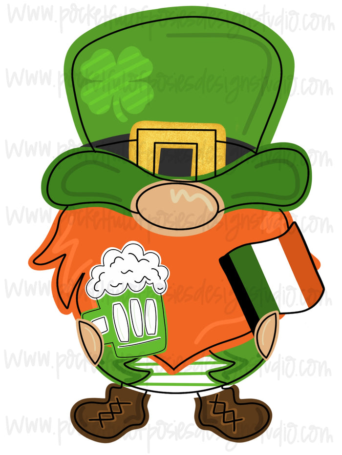 Beer and Flag Leprechaun Template