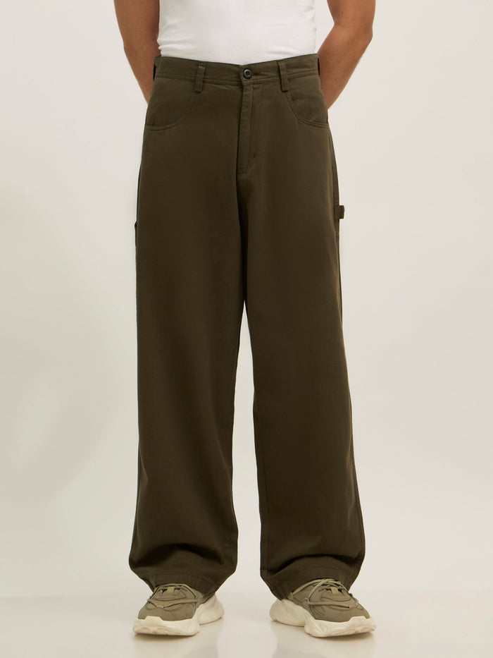 Super Baggy Cargo Pant - moss green