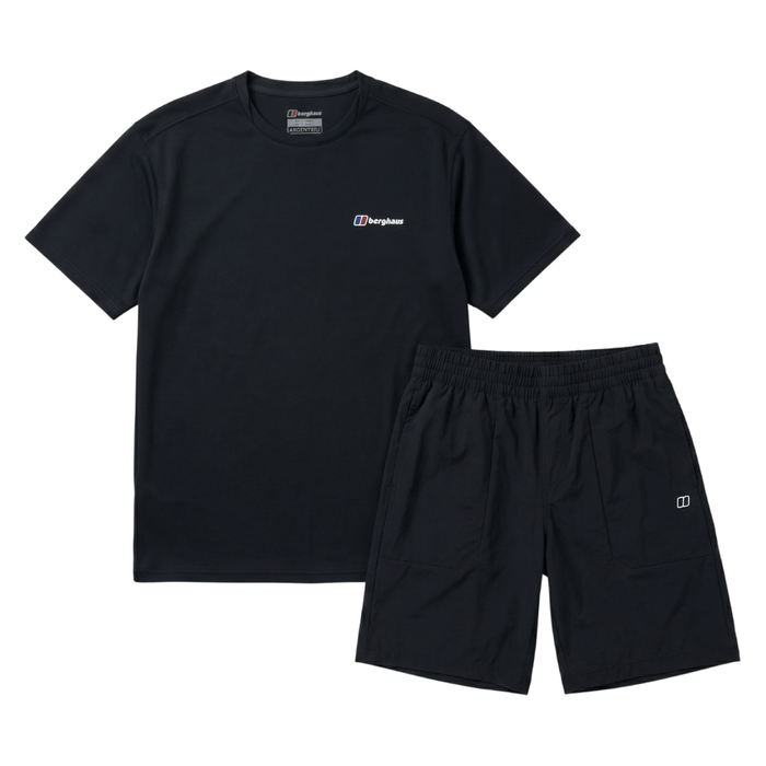 Berghaus Men's 2 Piece Co Ord Set Black T-Shirt & Shorts