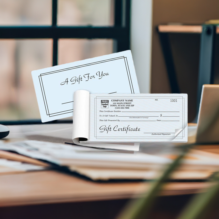 BGC125 Contemporary Gift Certificates Booked Carbonless 7 3/4 x 3 1/2"
