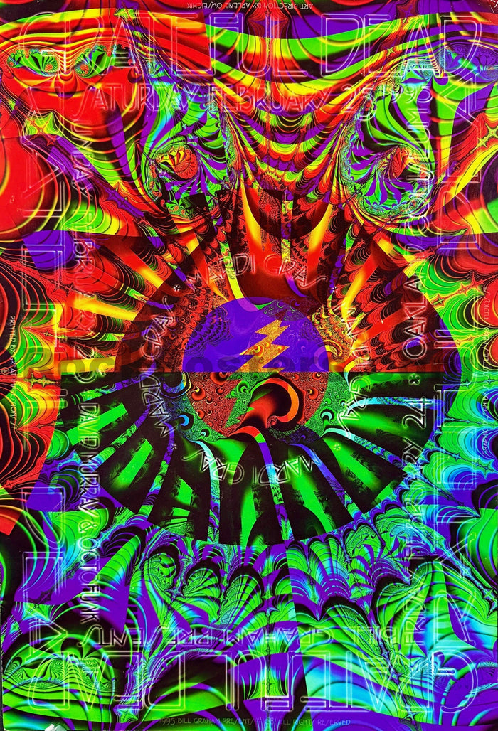 BGP-108 - Grateful Dead - Mardi Gras 1995 Poster - Oakland Arena - Very Good - SF Rock Posters & Collectibles
