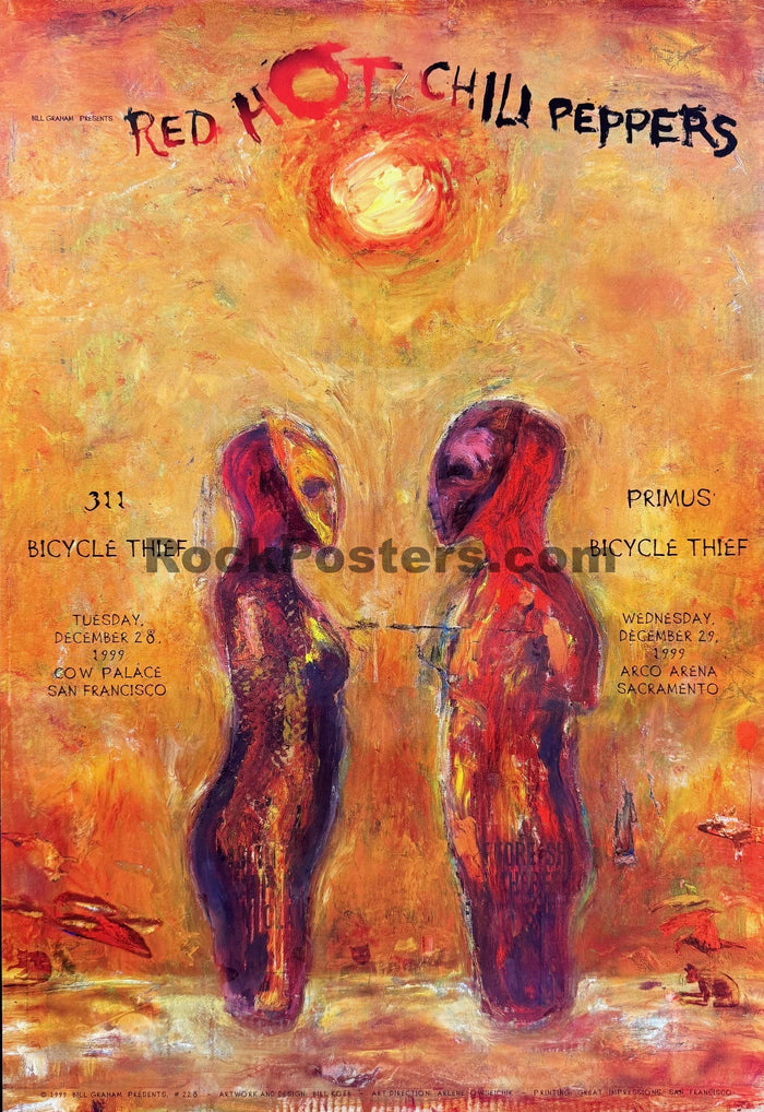 BGP-228 - Red Hot Chili Peppers - 311/Primus - 1999 Poster - Cow Palace S.F. - Near Mint Minus - SF Rock Posters & Collectibles