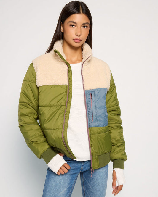 Olive/Birch $|& Herizon Black Diamond Jacket - SOF Front