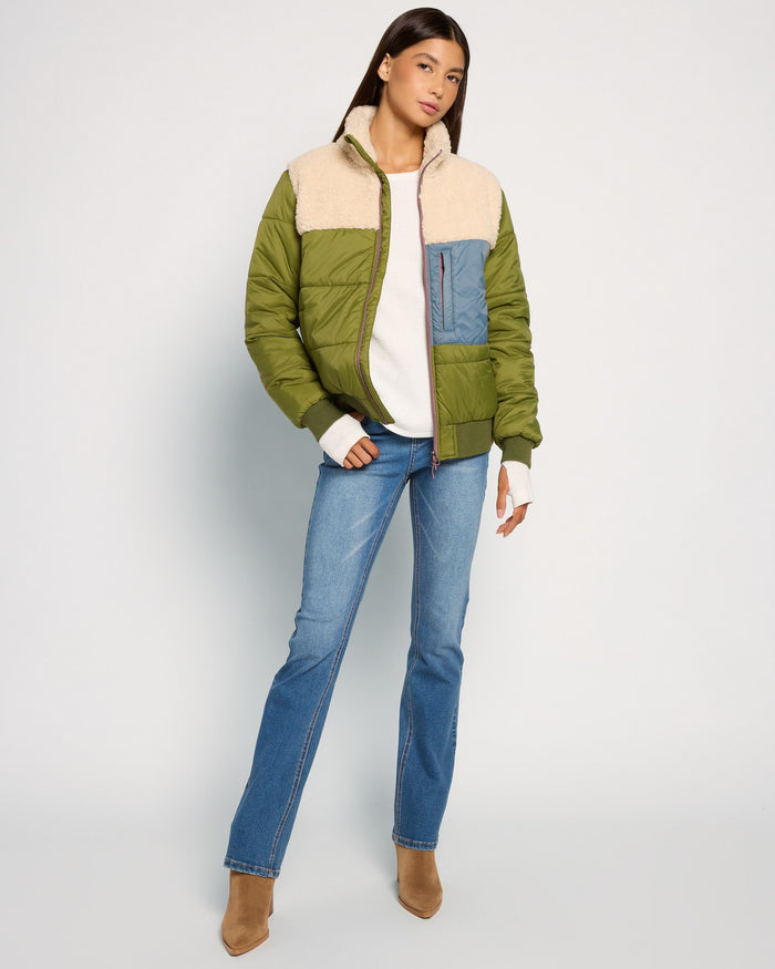 Olive/Birch $|& Herizon Black Diamond Jacket - UGC On Fig