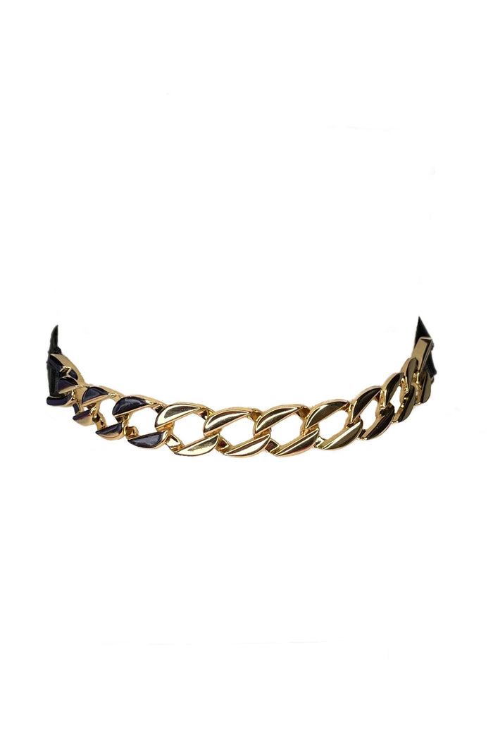 Black gold chain choker - yesUndress