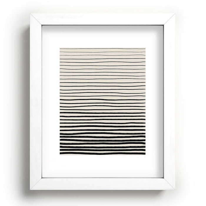 Black Horizontal Lines Recessed Framing Rectangle