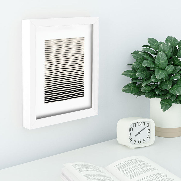 Black Horizontal Lines Recessed Framing Rectangle