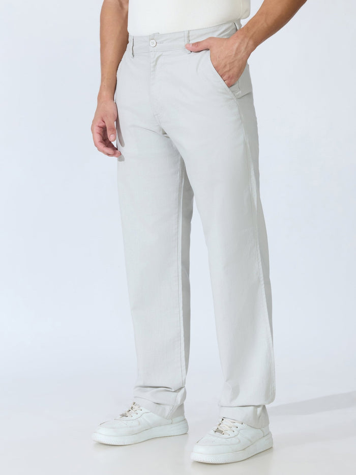 Bliss - Comfort Fit Cotton Pant - Grey