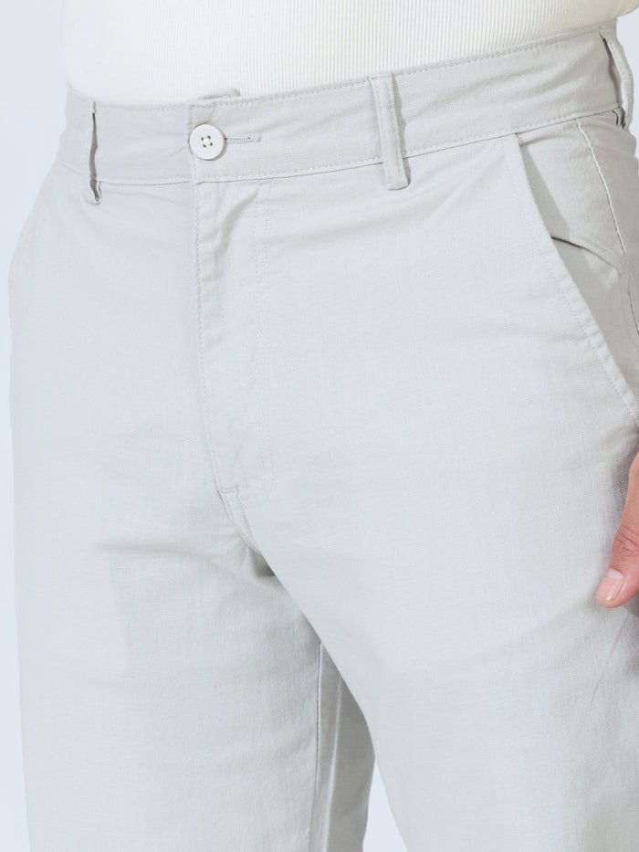 Bliss - Comfort Fit Cotton Pant - Grey