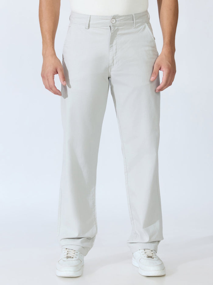 Bliss - Comfort Fit Cotton Pant - Grey