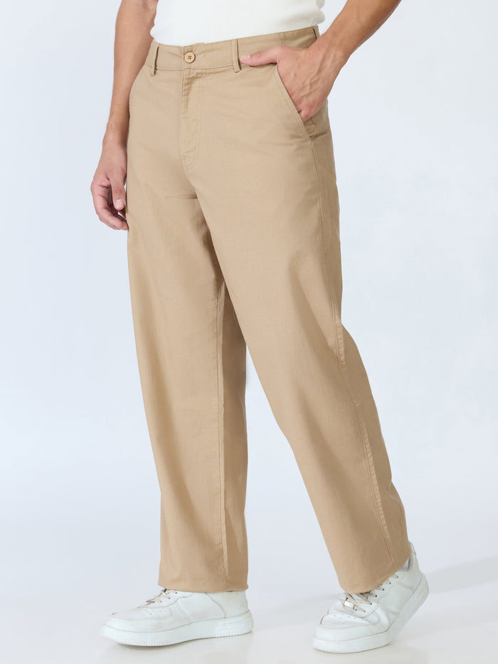 Bliss - Comfort Fit Cotton Pant - Khaki