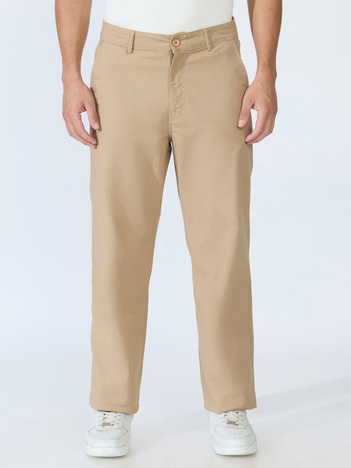 Bliss - Comfort Fit Cotton Pant - Khaki