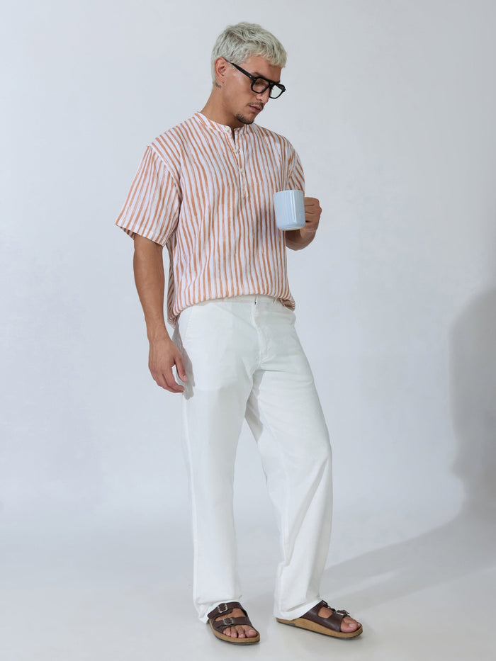 Bliss - Comfort Fit Cotton Pant - White