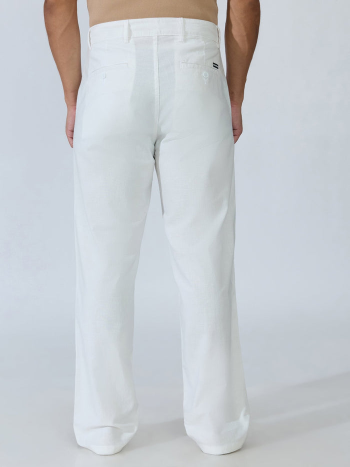Bliss - Comfort Fit Cotton Pant - White