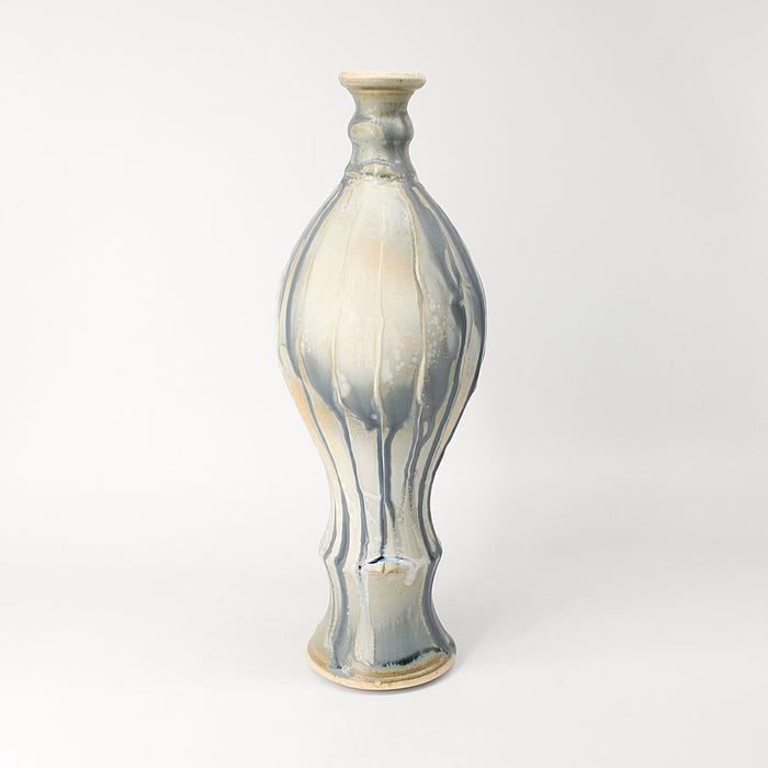 Blue Round Bottle with Base & Tabs