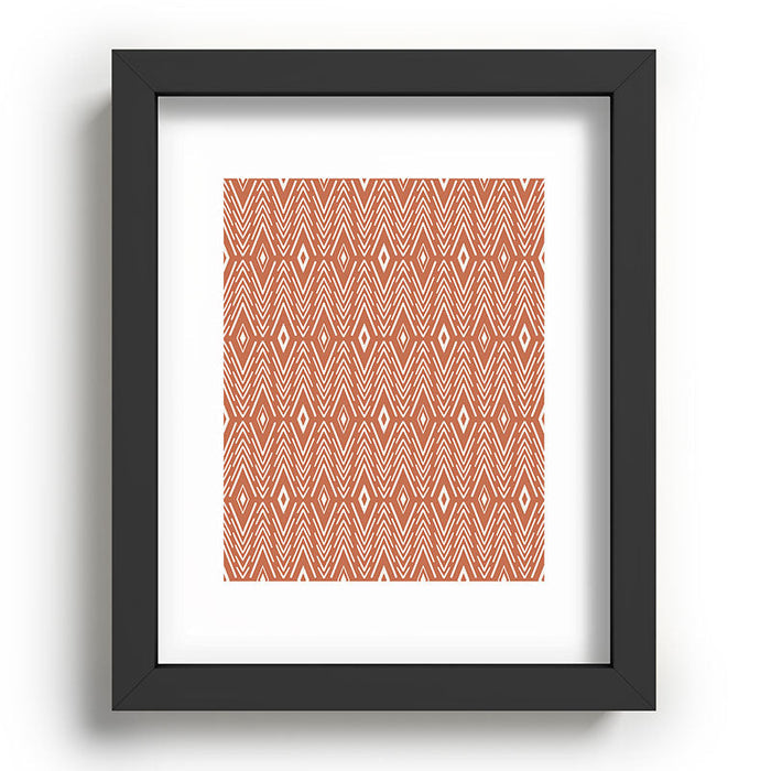 Bohemian Diamonds Clay Recessed Framing Rectangle