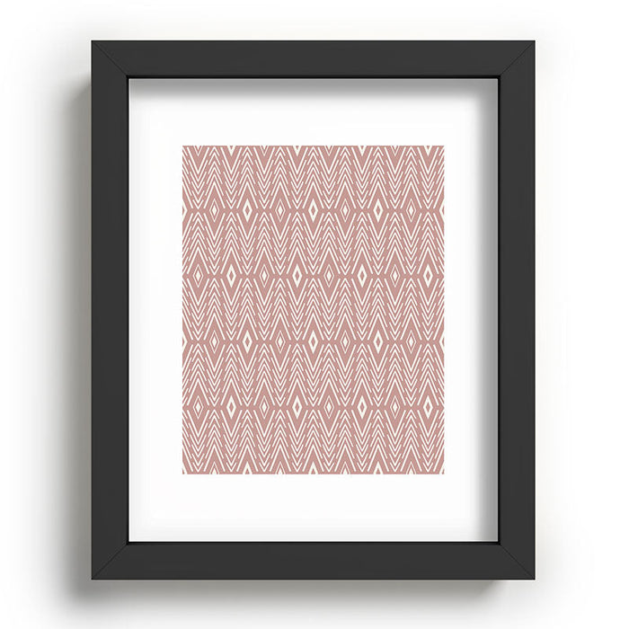 Bohemian Diamonds Peach Recessed Framing Rectangle