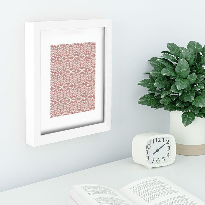 Bohemian Diamonds Peach Recessed Framing Rectangle