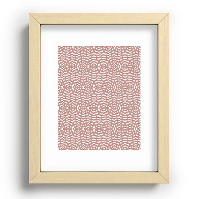 Bohemian Diamonds Peach Recessed Framing Rectangle