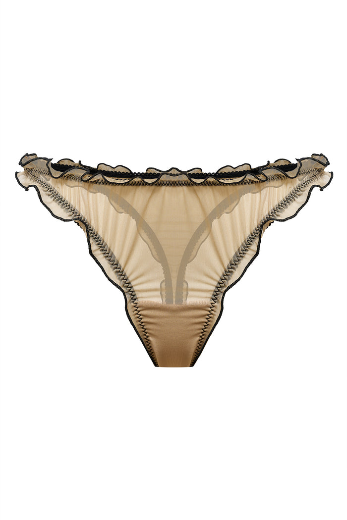 Bonbon mesh Beige thongs