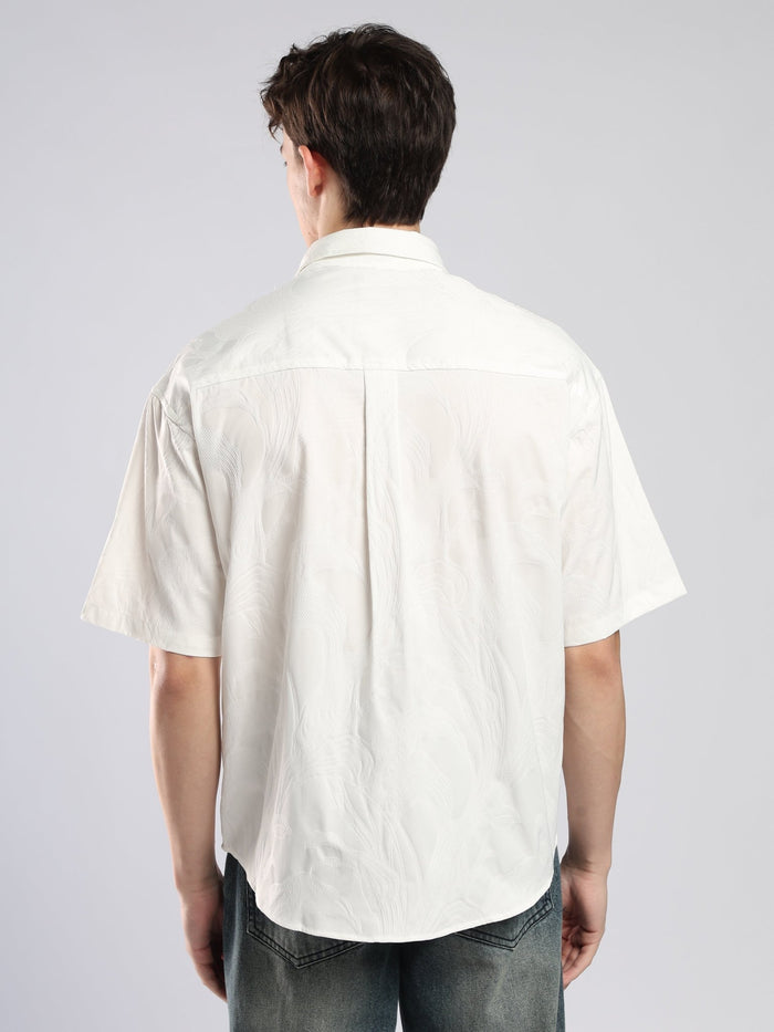 Bopha - Embroidery Half Sleeve Shirt - Off White