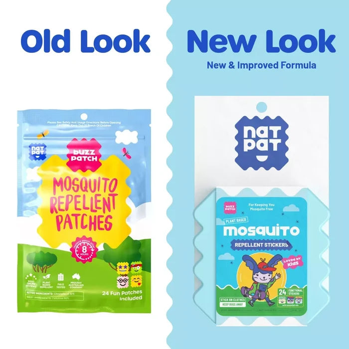 BuzzPatch" DEET‑Free Kids Mosquito Repellent Stickers: Citronella Scented